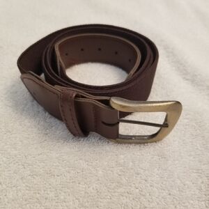 Brown Elastic Belt Leather Ends M 34 To 34 8001